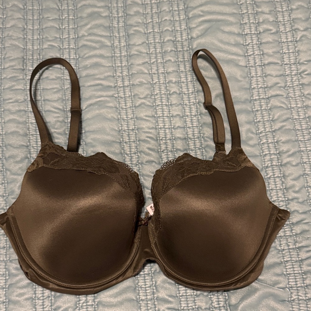 Victoria's Secret Olive Green Lace Lightly Lined Demi Bra 38DD Body by Victoria